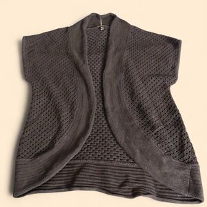 Fashion Bug Black Knit Open Sleeveless Cardigan